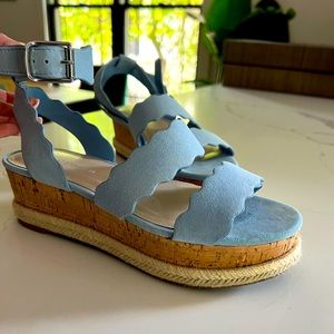Marc Fisher Blue Platform Sandals